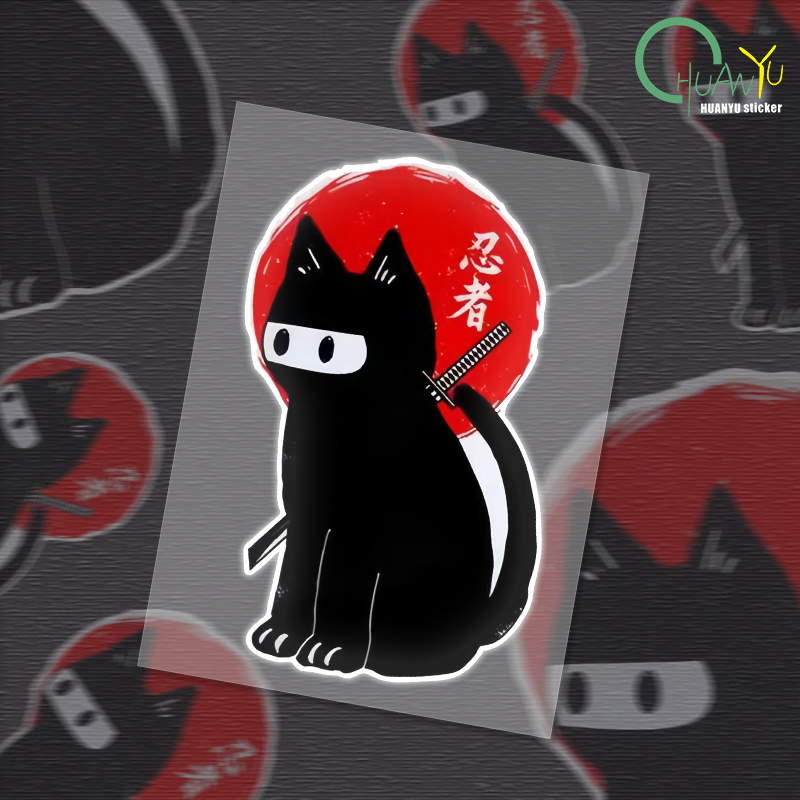 Motorcycle Gear Japan - 반사 고양이 일본 자동차 스티커 고양이