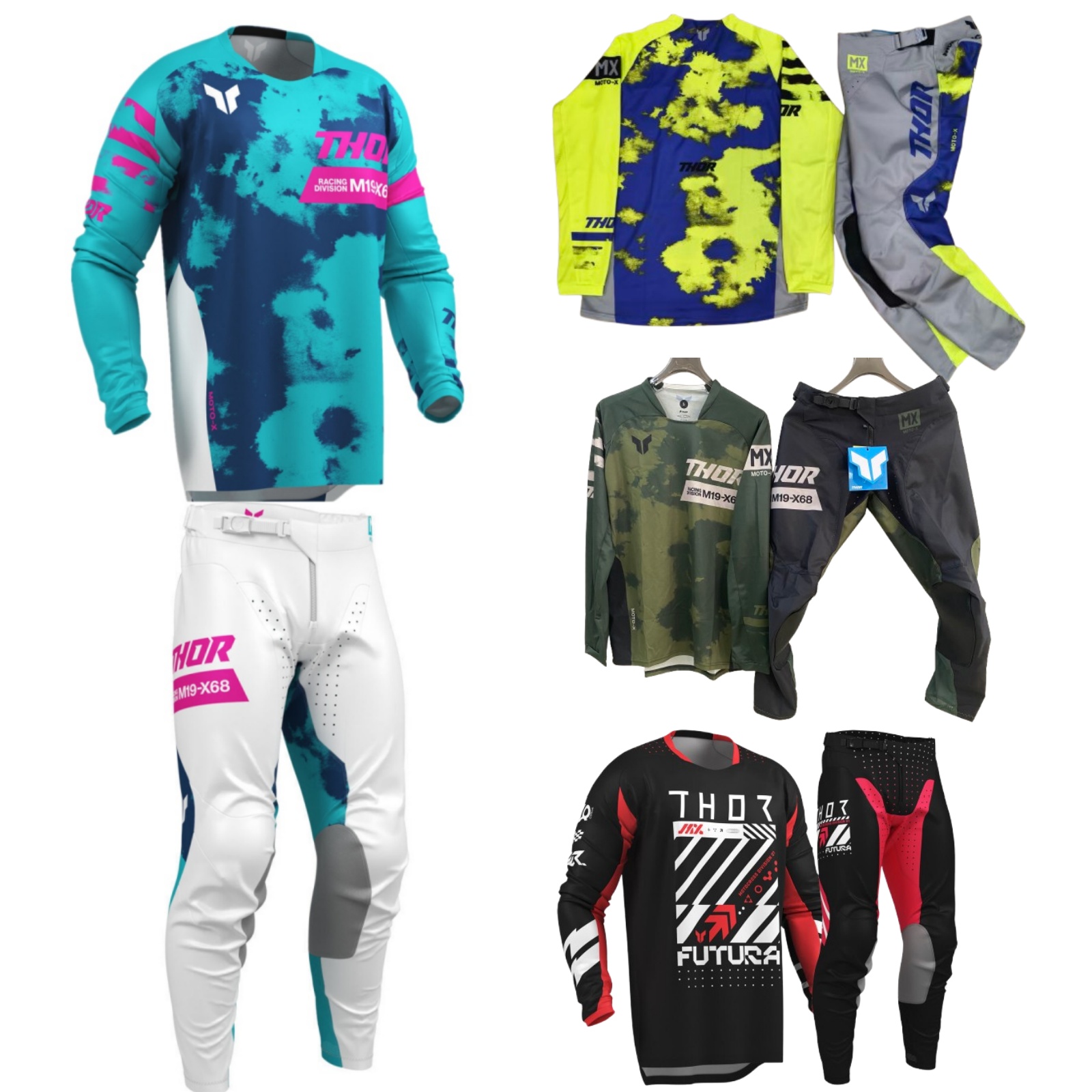 모토크로스 기어 세트 탑 오프로드 Mx 콤보 THOR  - Motorcycle Gear On Sale 리뷰 및 가격