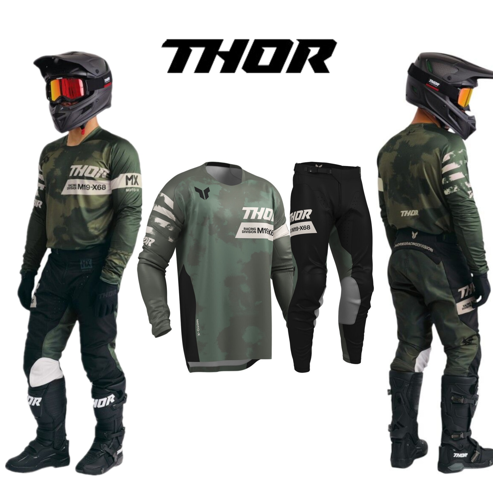 모토크로스 기어 세트 탑 오프로드 Mx 콤보 THOR  - Motorcycle Gear On Sale 리뷰 및 가격