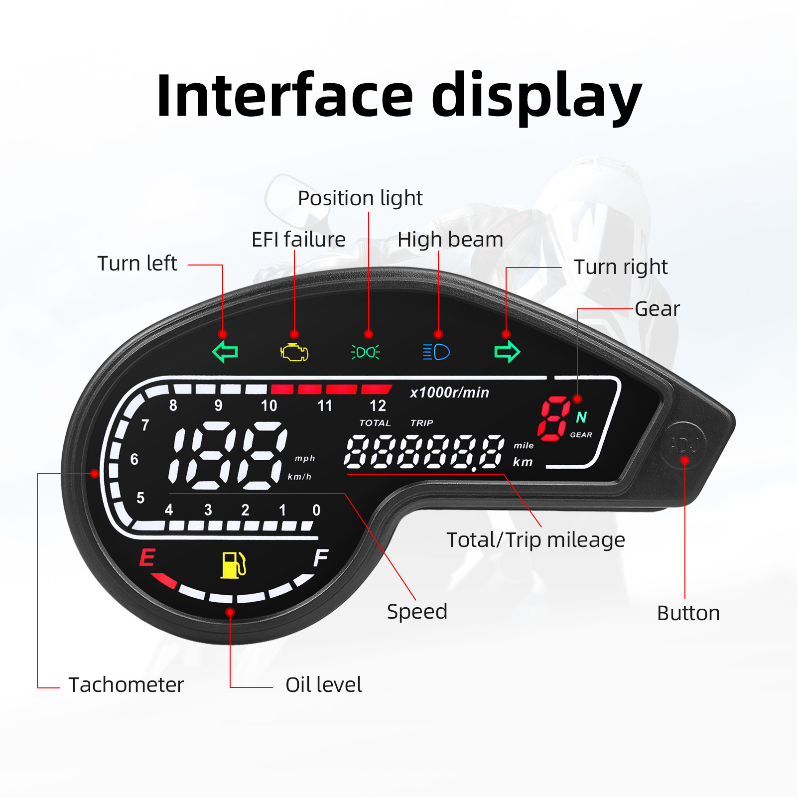 혼다 XR150 XR150 오토바이 LED 디지털 속도 - Motorcycle Gear And Accessories 리뷰 및 가격