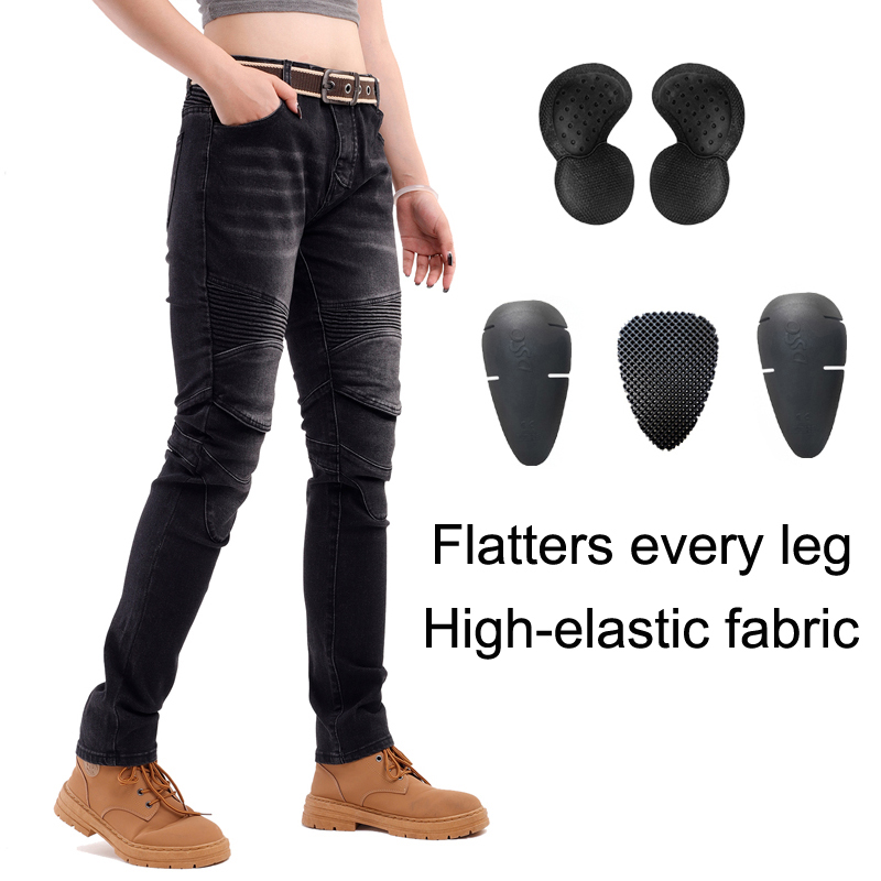 여성용 오토바이 청바지 블랙 더트 바이크 팬츠 오프로드 - Motorcycle Gear Women Pants 리뷰 및 가격