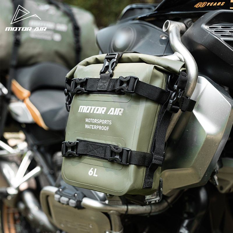 모터 에어 6L 오토바이 가방 육군 녹색 크래시 바 범 - Motorcycle Gear With Airbag 리뷰 및 가격