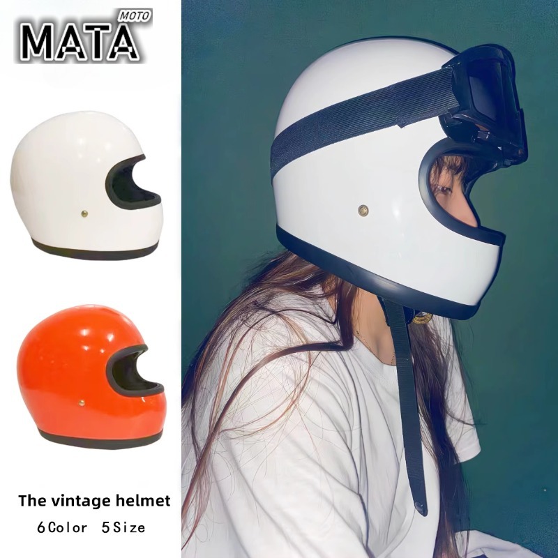 빈티지 오토바이 헬멧 일본 테크 유리 섬유 쉘 모토 헬 - Motorcycle Gear Japan 리뷰 및 가격
